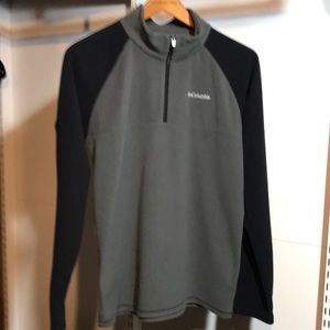 Boy’s Columbia Gray & Black Lightweight Soft Fleece 1/4 Zip Pullover Jacket